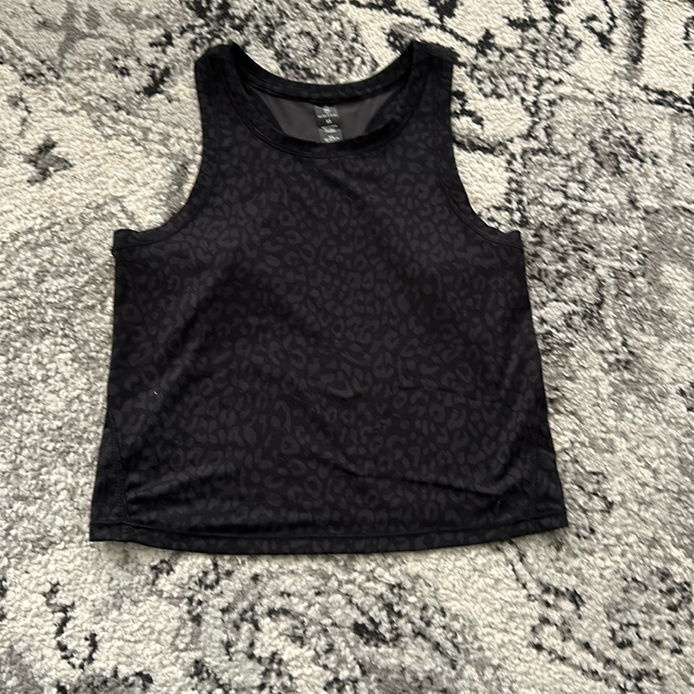 Cheetah print athletic tank top